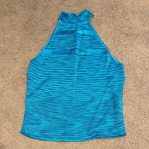 Zara Blue Halter Neck Women's Top